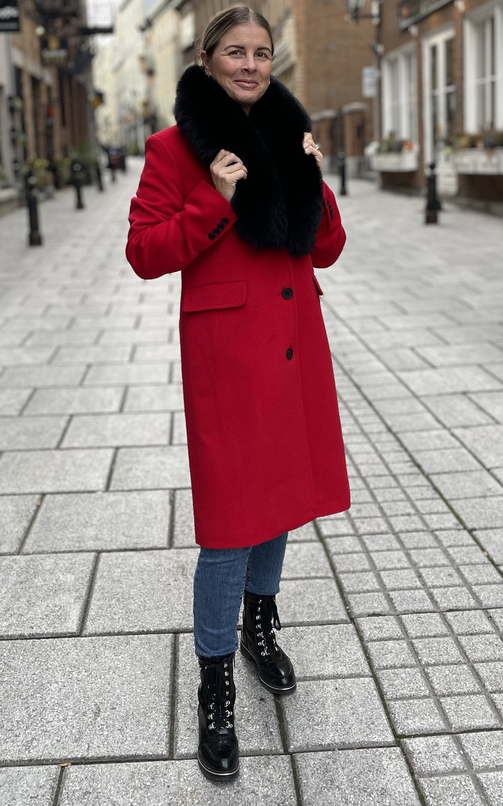 manteau laine rouge zara