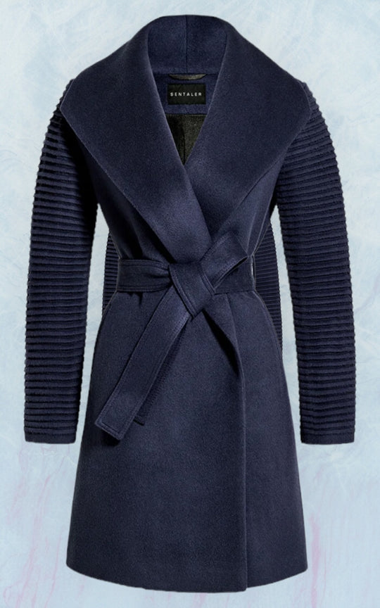 manteau en laine alpaca sentaler navy