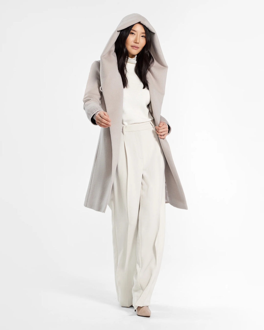 Manteau en laine alpaga avec capuchon Sentaler 