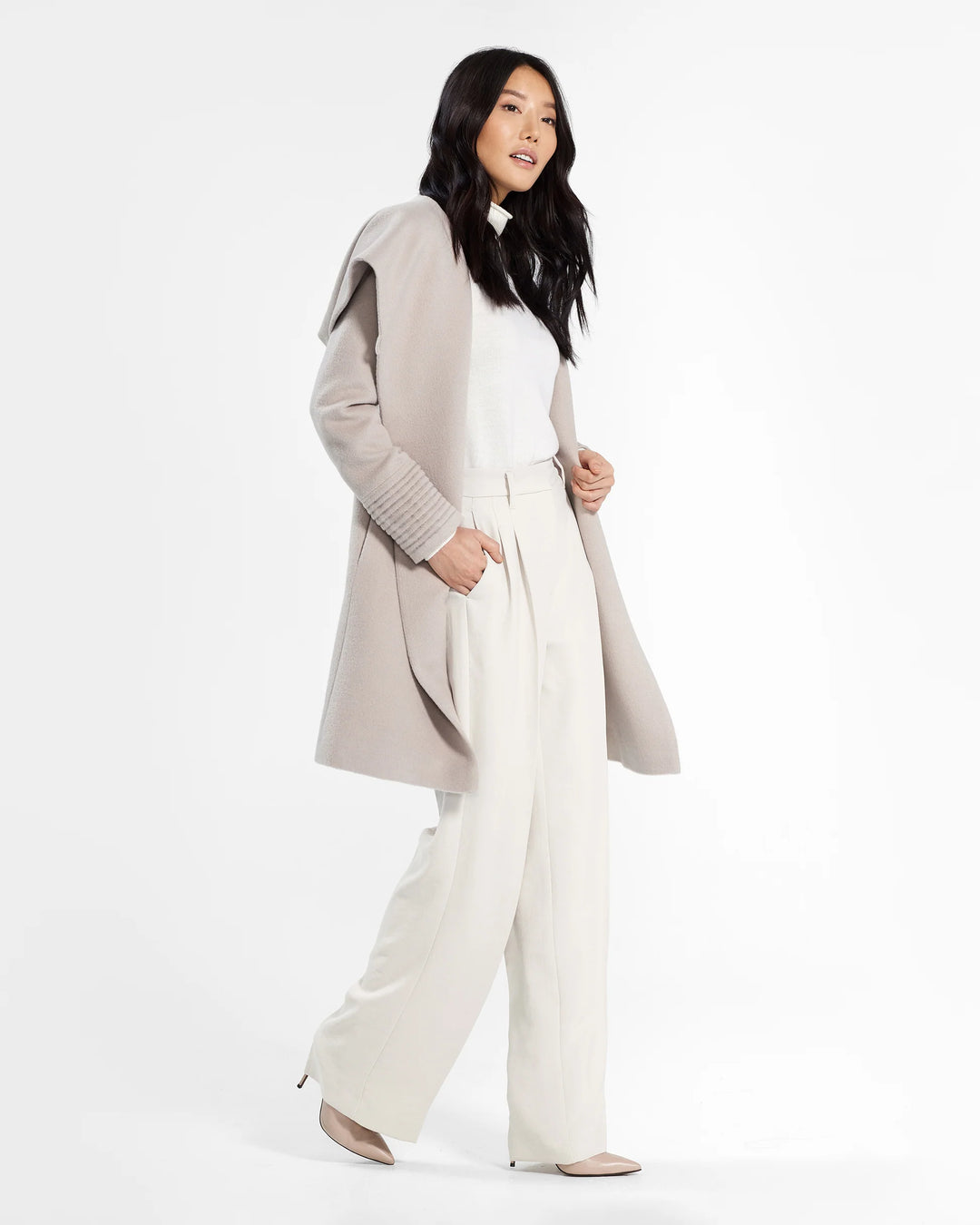 Manteau en laine alpaga avec capuchon Sentaler 