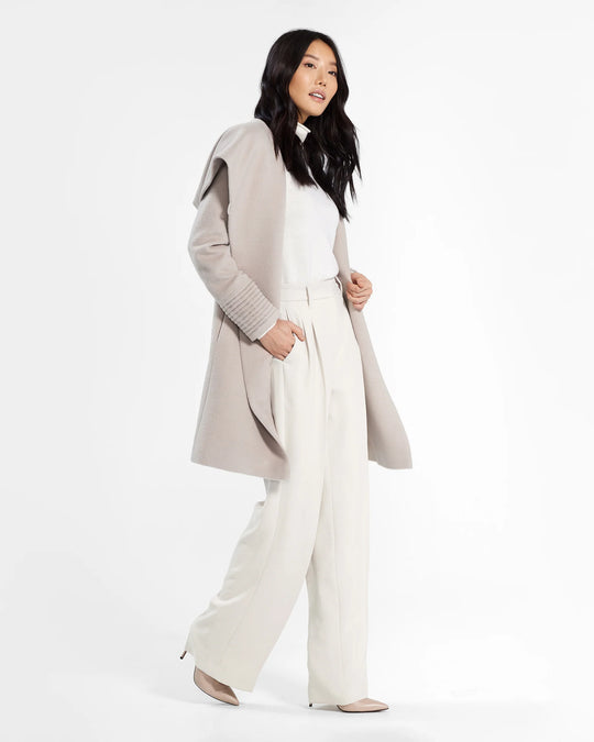 Manteau en laine alpaga avec capuchon Sentaler 