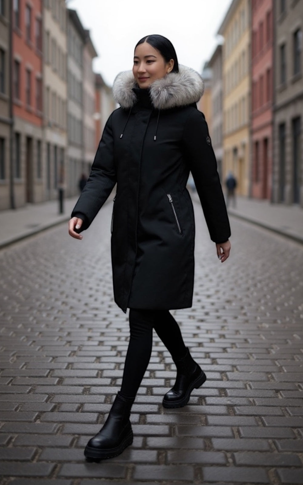 Manteau en duvet Shiloh capuchon en fourrure - Boutique Le Privé