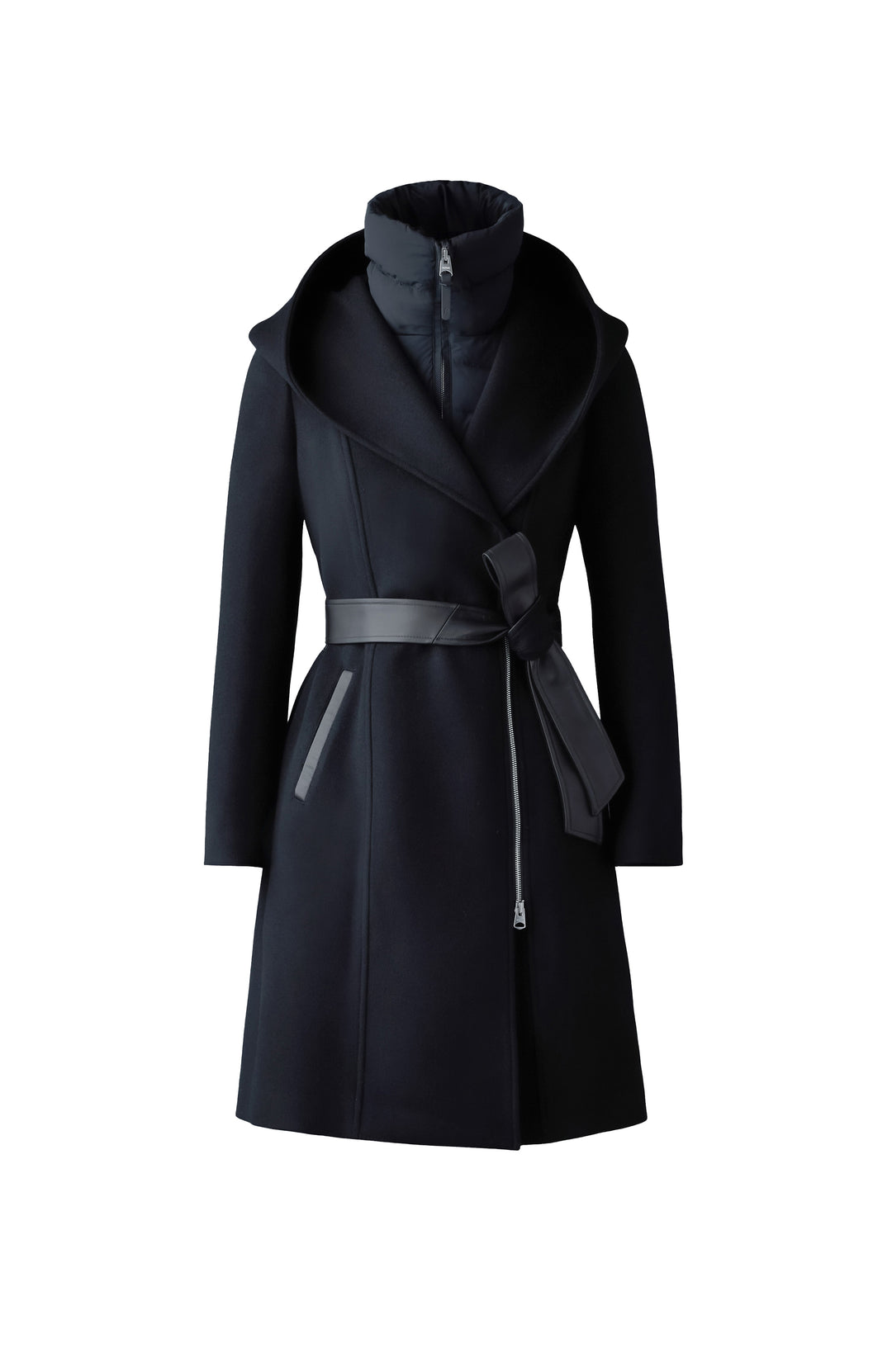 manteau en laine avec ceinture ajustée Shia par Mackage