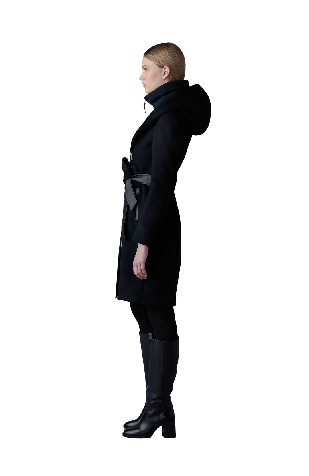 manteau en laine avec ceinture ajustée Shia par Mackage
