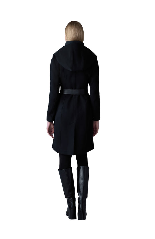 manteau en laine avec ceinture ajustée Shia par Mackage