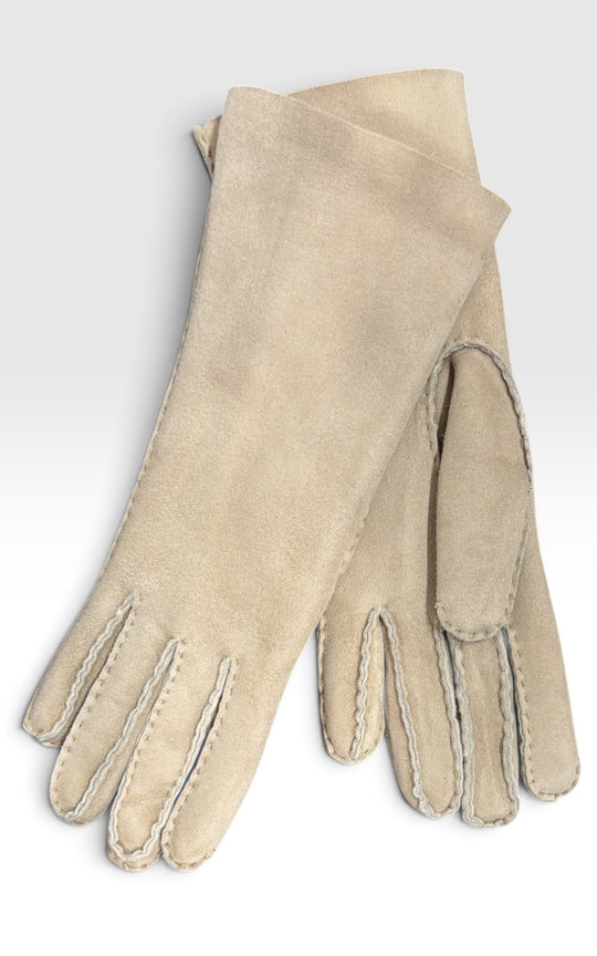 gants en peau de mouton Naturel