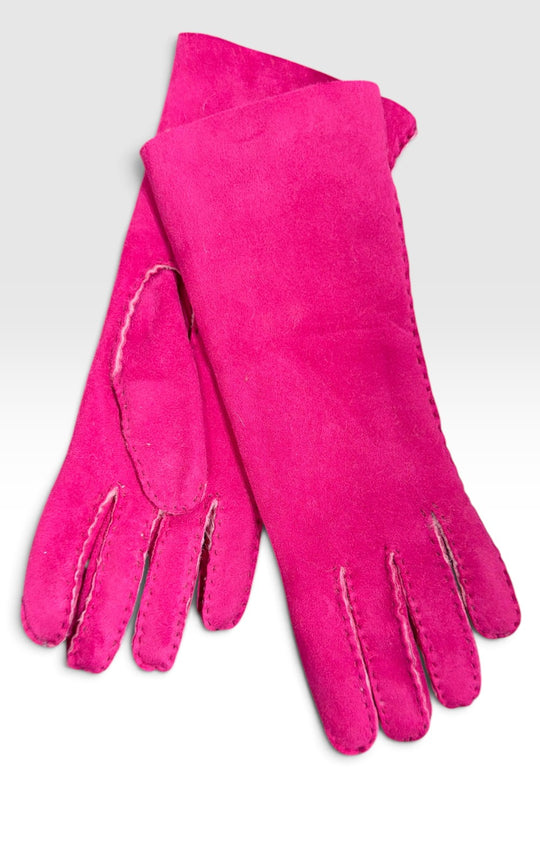 gants en peau de mouton Fuchsia