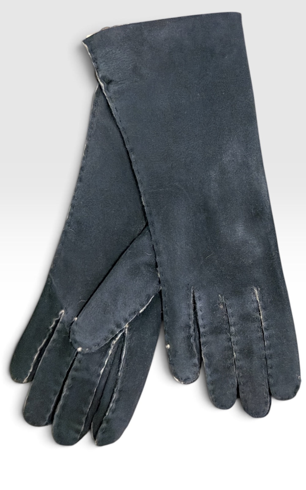 gants en peau de mouton marine