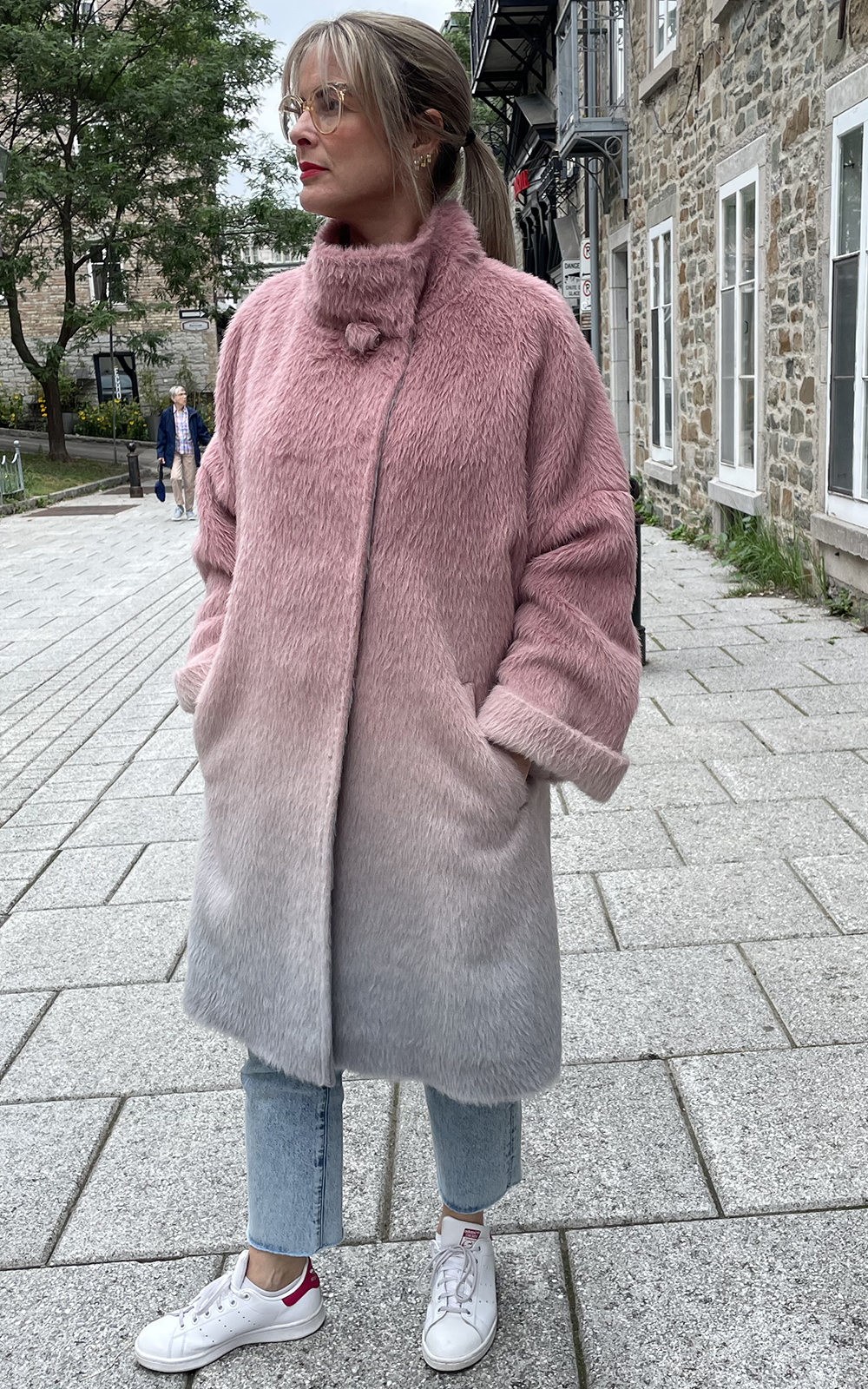 Manteau en laine d'alpaga