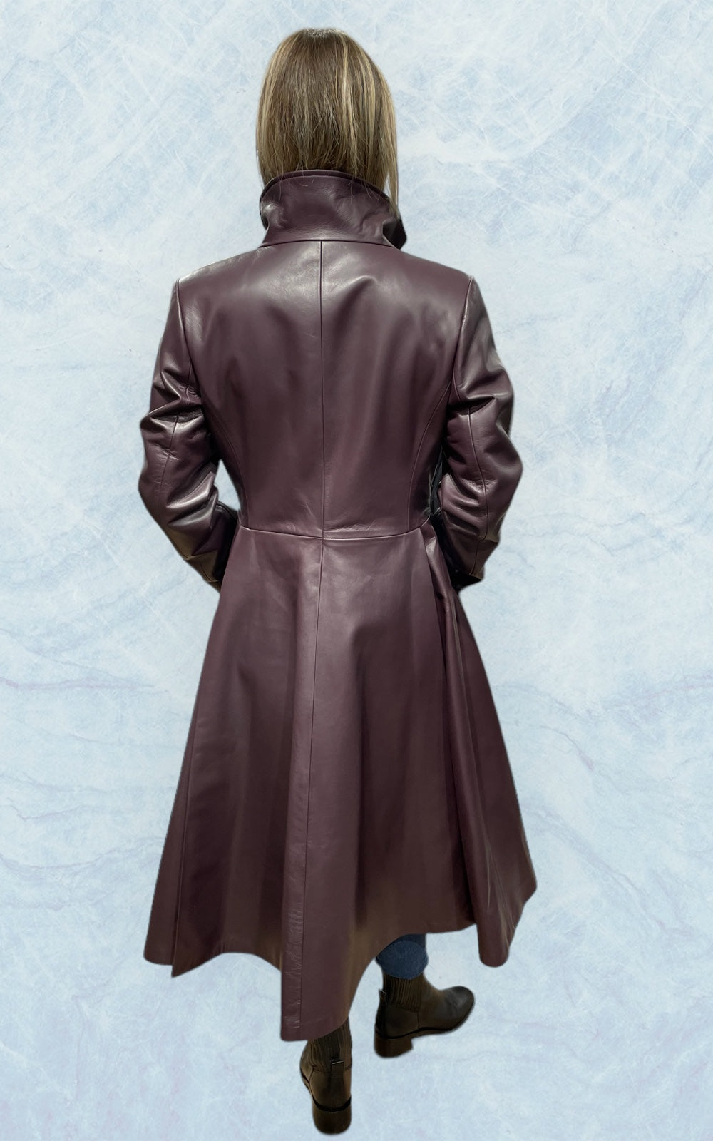 Manteau en cuir long