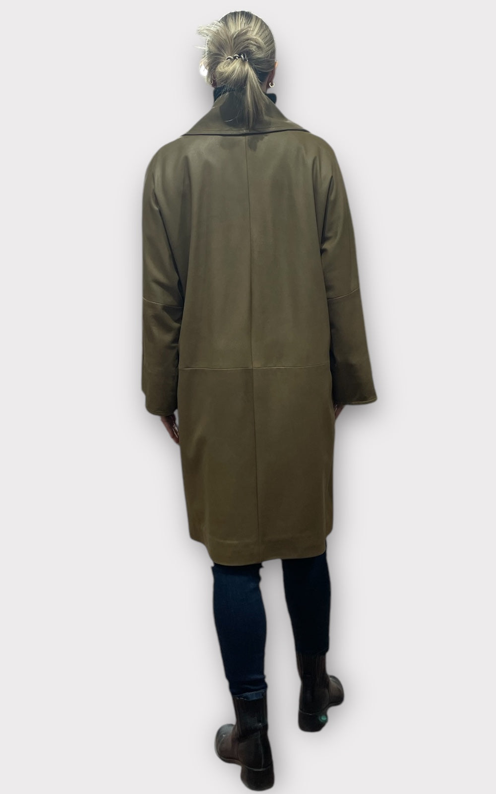 manteau en cuir ample