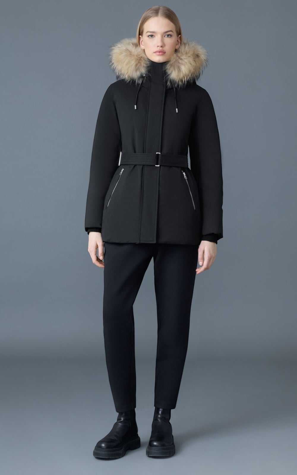 manteau parka Jeni par Mackage avec col de fourrure