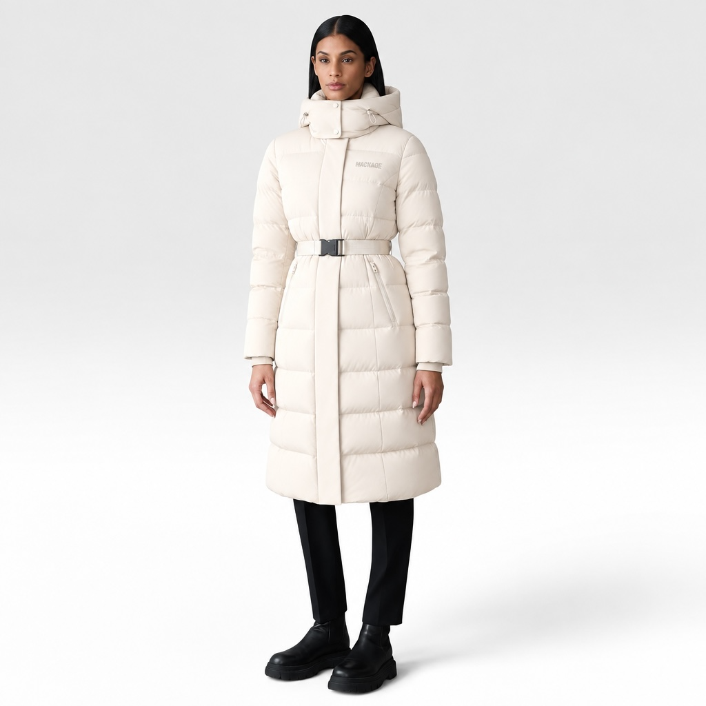 manteau en duvet avec ceinture coralia Mackage 