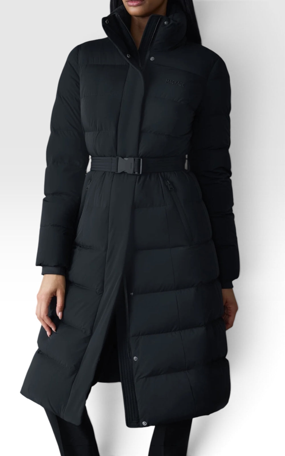 manteau en duvet avec ceinture coralia Mackage #couleur_noir