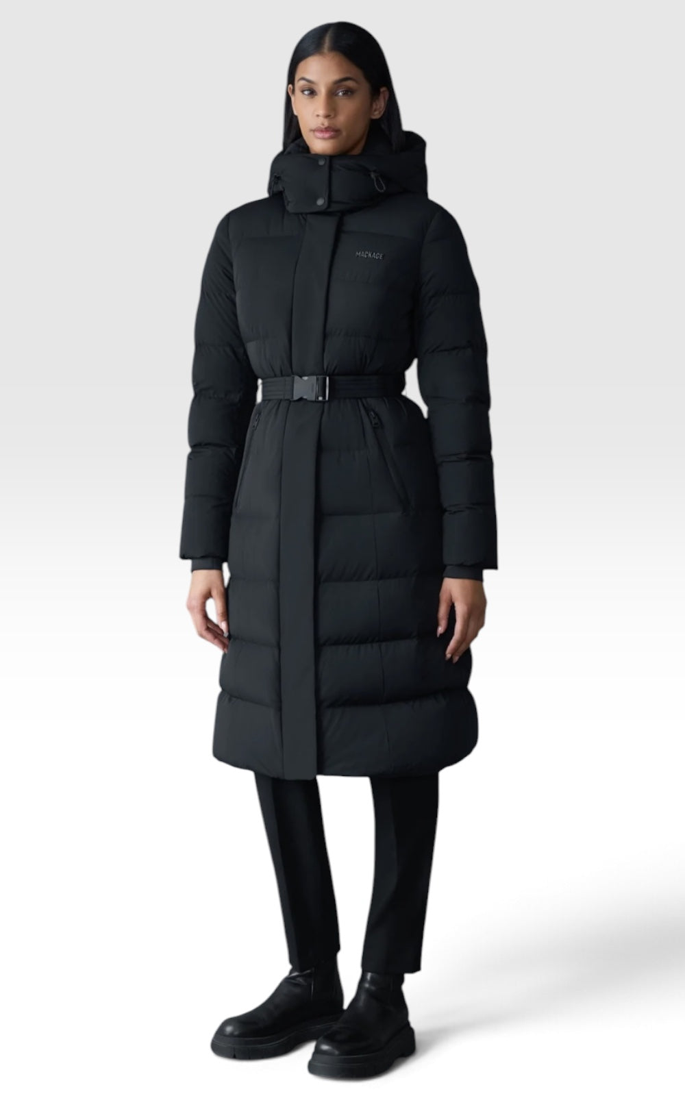 manteau en duvet avec ceinture coralia Mackage 