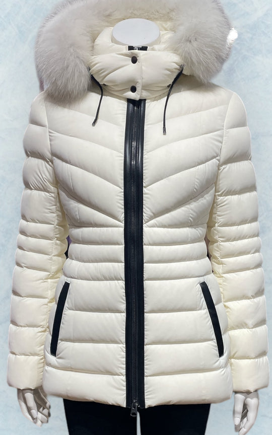 manteau en duvet patsy blanc