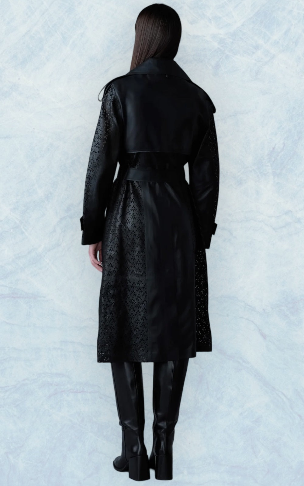 manteau en cuir Lorelei par Mackage