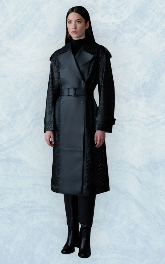 manteau en cuir Lorelei par Mackage