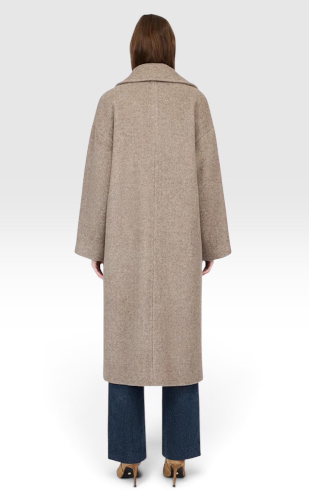 manteau long oversize en laine et alpaga 