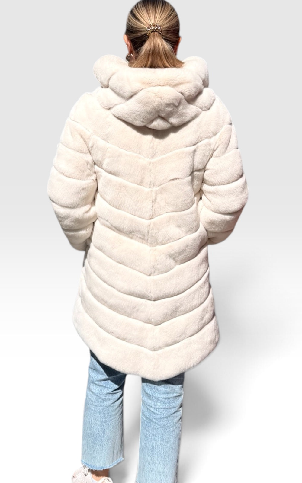manteau en lapin rex 