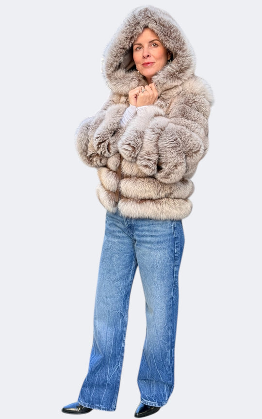 manteau de fourrure de renard 