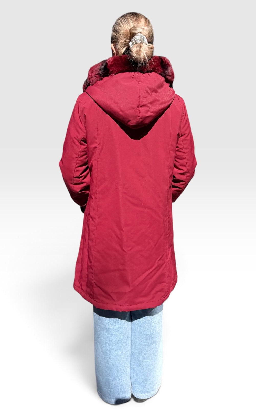 manteau imperméable réversible doublé  lapin rex 