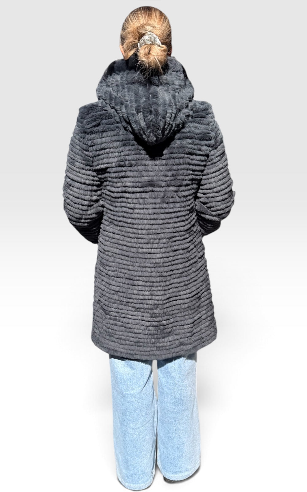 manteau imperméable réversible doublé  lapin rex 