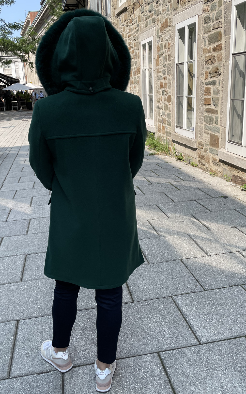 Manteau en laine à capuche hotsell