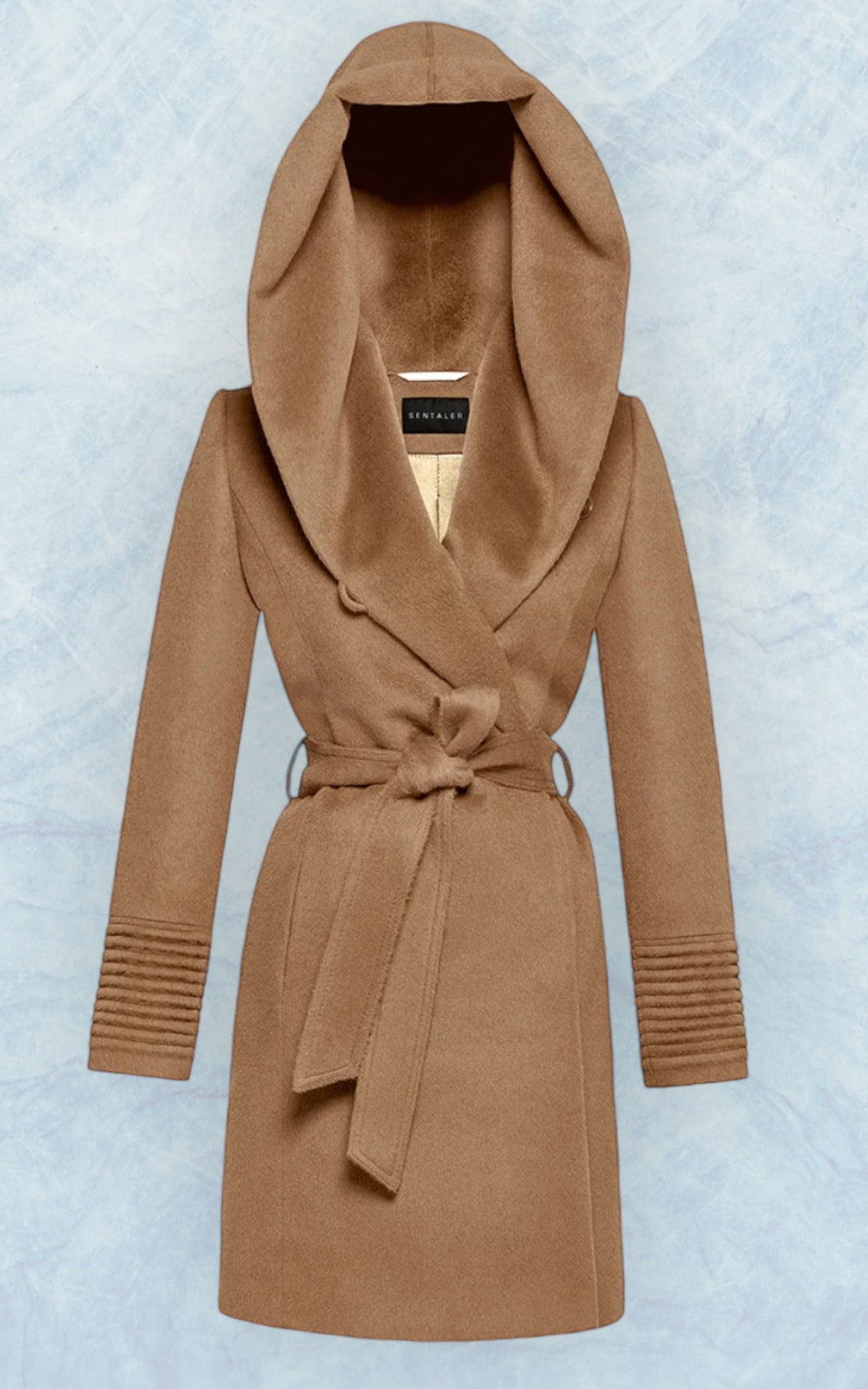 manteau en laine alpaca camel sentaler