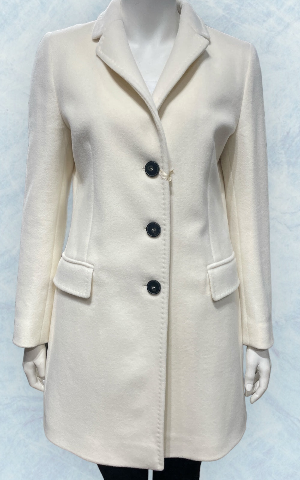 manteau en laine blanc