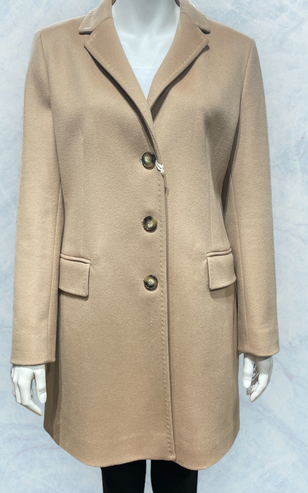 manteau en laine camel