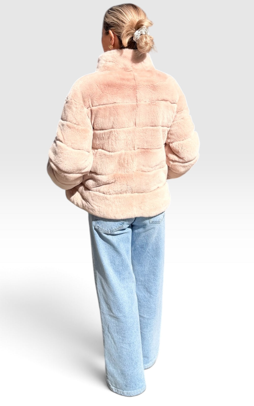 Manteau court en Lapin Rex