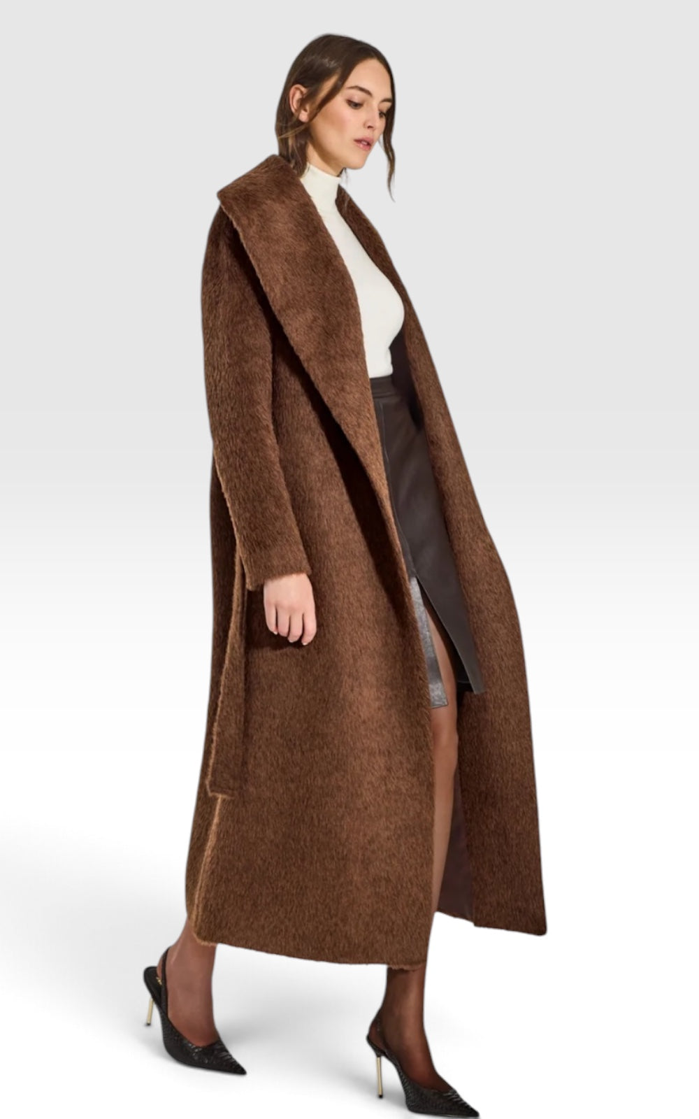 manteau en laine alpaga pleine longueur Sentaler