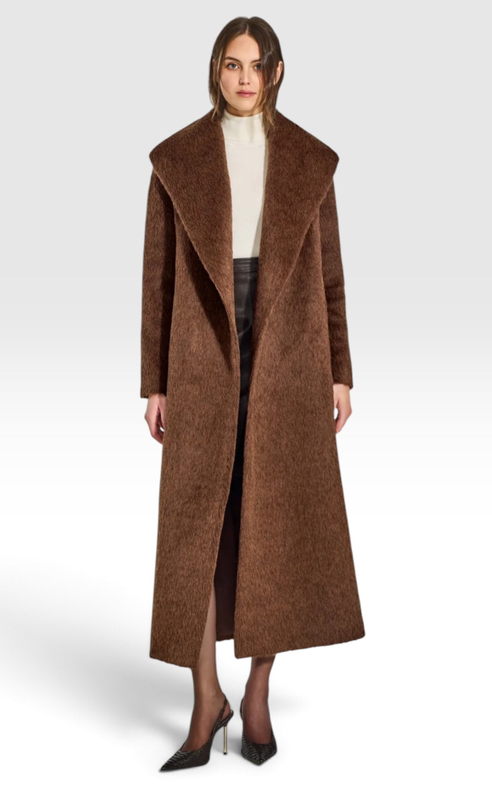 manteau en laine alpaga pleine longueur Sentaler