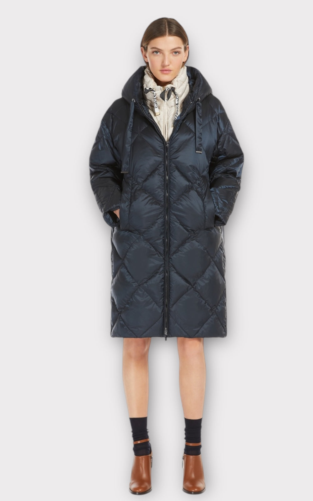 manteau en duvet avec losange Tresse par Max Mara