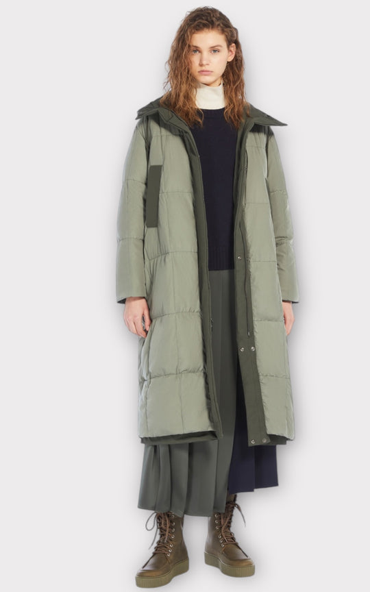 Manteau long en duvet ussita vert par Max Mara