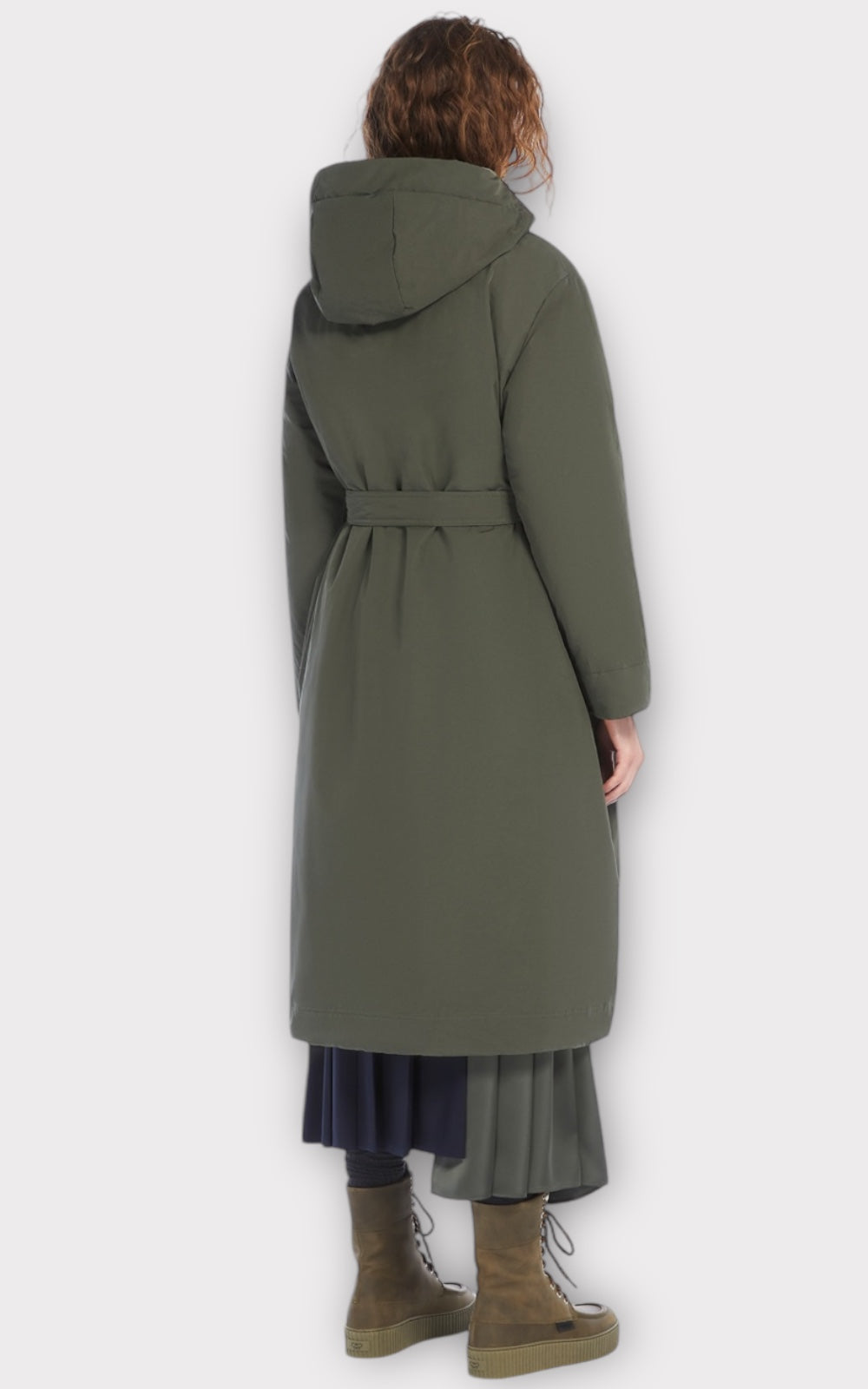 Manteau long en duvet ussita vert par Max Mara