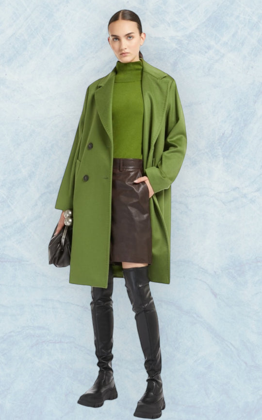 manteau en laine Max Mara vert