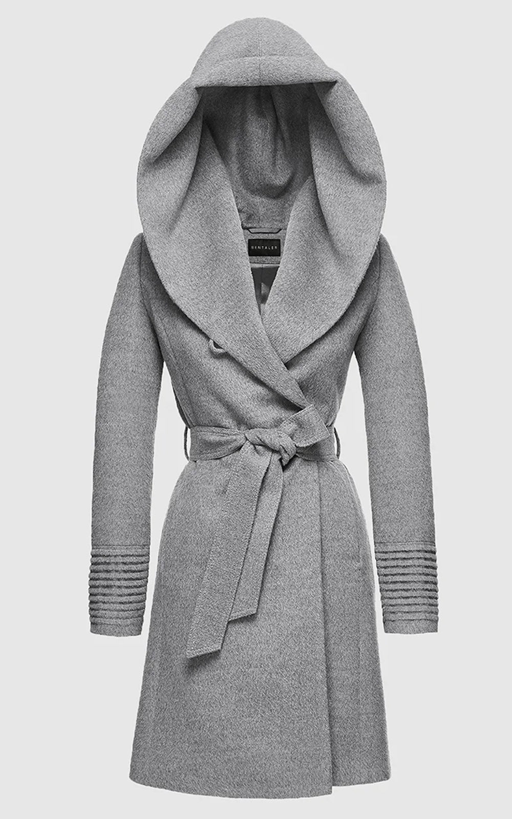 manteau en laine sentaler gris 51090