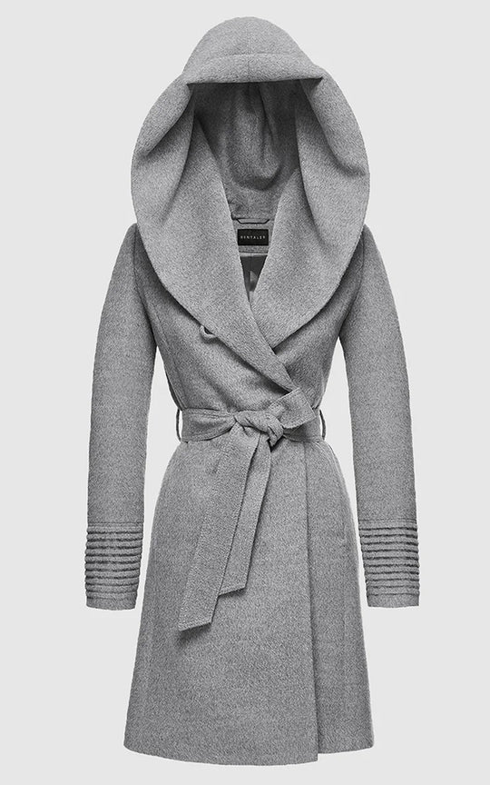 manteau en laine sentaler gris 51090