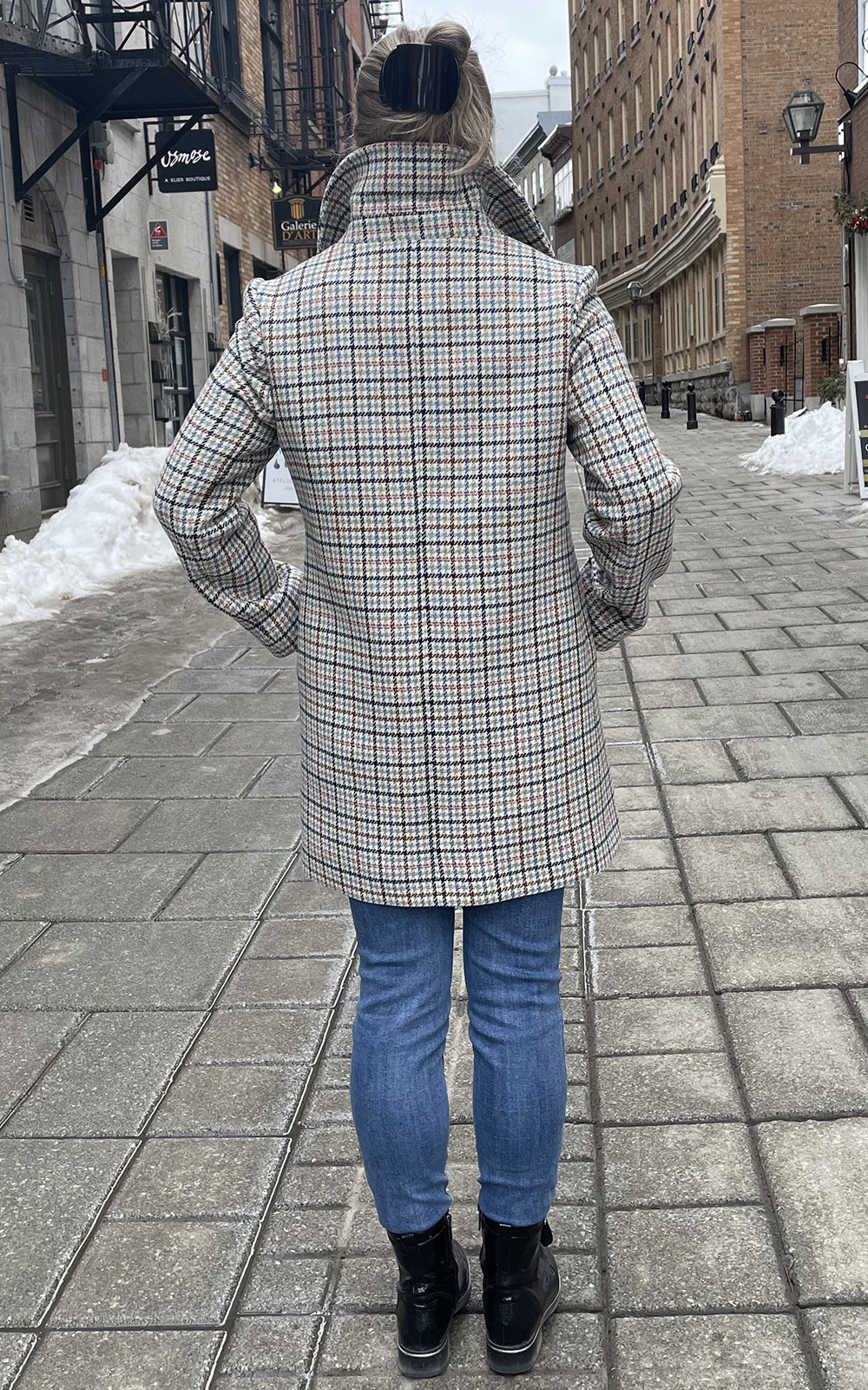 Manteau en laine à carreaux - Boutique Le Privé