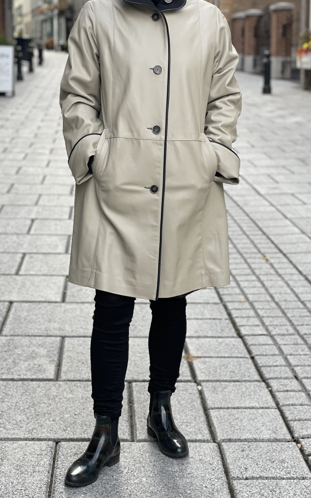 Manteau de cuir Imani - Boutique Le Privé