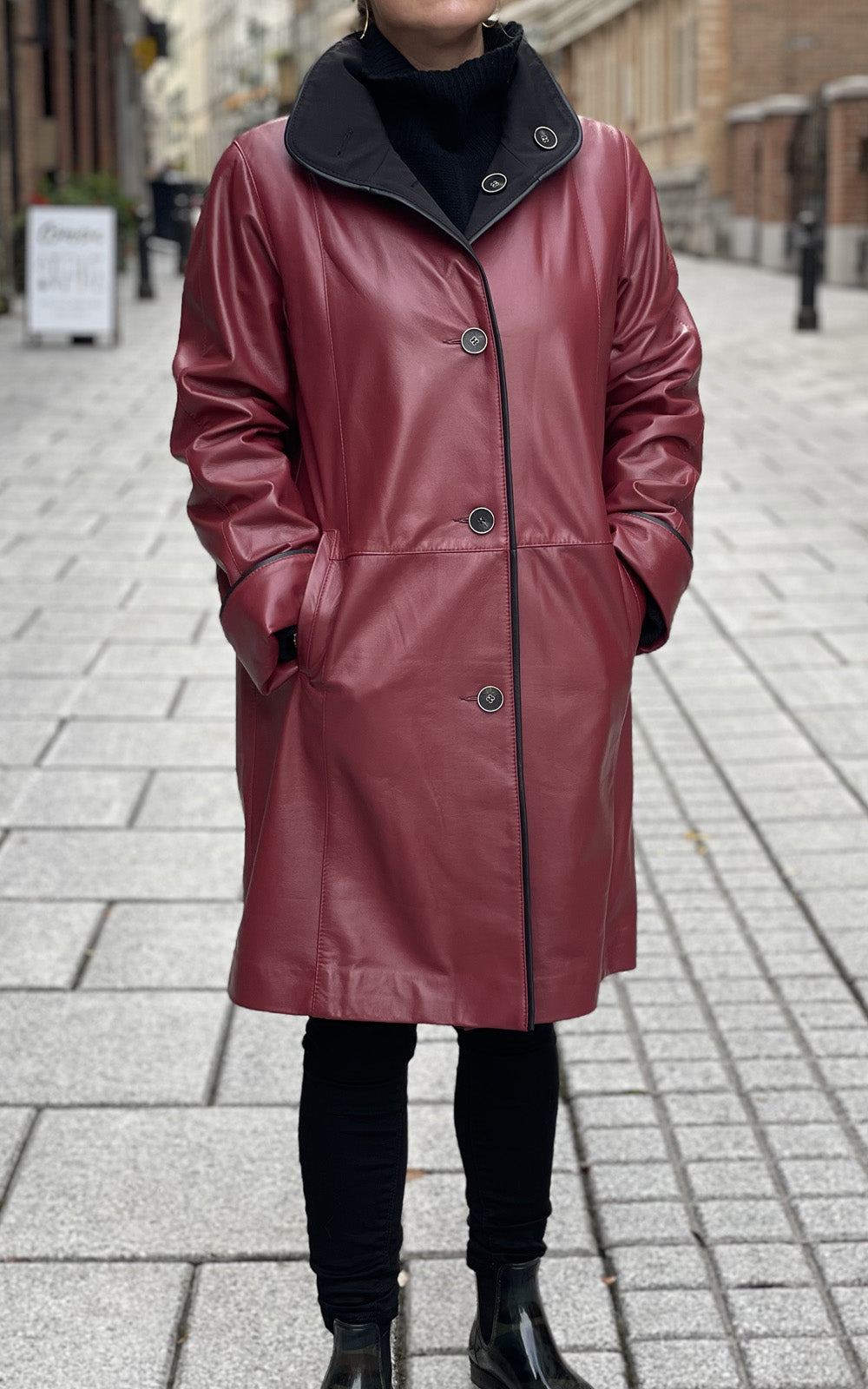 Manteau de cuir Imani - Boutique Le Privé