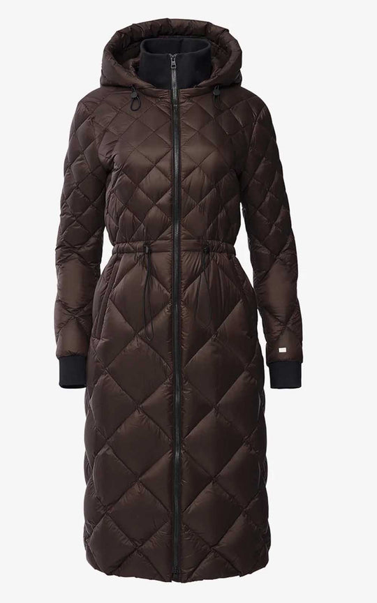 manteau en duvet brun