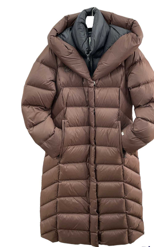 manteau lon en duvet brun
